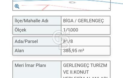 ÇANAKKALE|BİGA|GERLENGEÇ KÖYÜ-SAZLIK MEVKİ SATILIK ARAZİ/ARSA