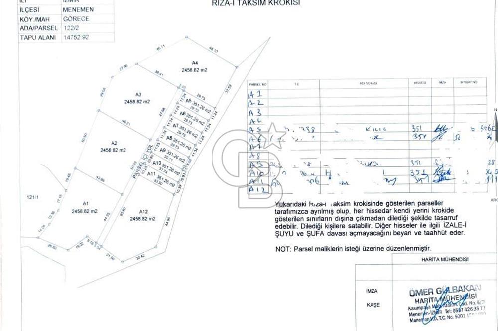 MENEMEN GÖRECE'DE SATILIK TARLA