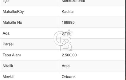 Kadılar Bölgesinde Satılık Özel Proje Alanlı Satılık Arazi