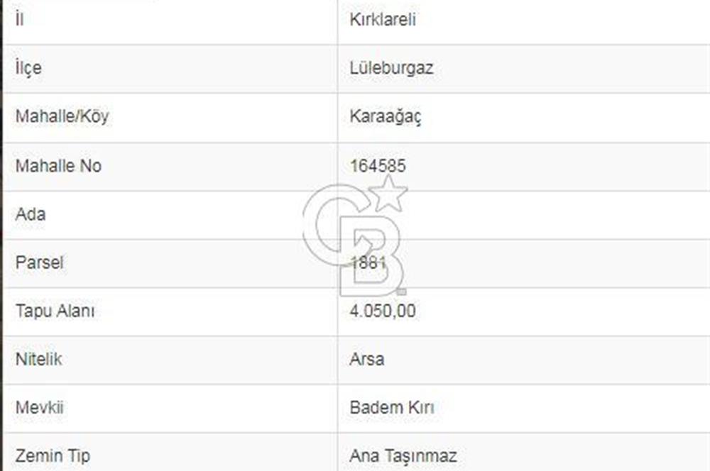 KIRKLARELİ LÜLEBURGAZ KARAAĞAÇ KÖYÜNDE SATILIK VİLLA İMARLI ARSA