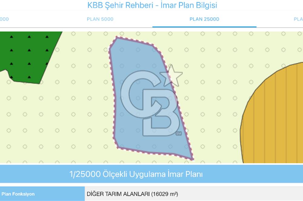 Kocaeli ili, İzmit ilçesi, Biberoğlu Mahallesi'nde, kadastral yola cepheli %5 Diğer Tarım Alanı imarlı (Maks 250 m2 ev yapılabilir) arazi.