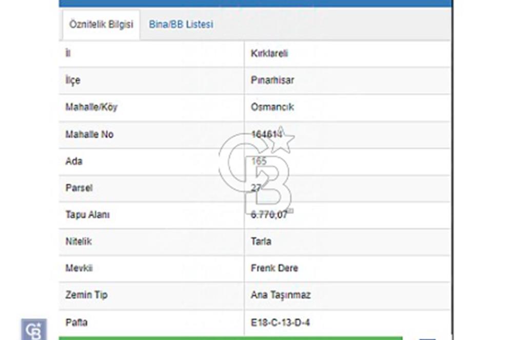 KIRKLARELİ / PINARHİSAR / OSMANCIK KÖYÜ