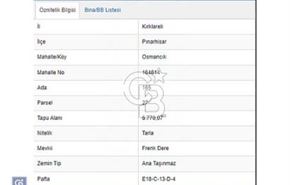 KIRKLARELİ / PINARHİSAR / OSMANCIK KÖYÜ