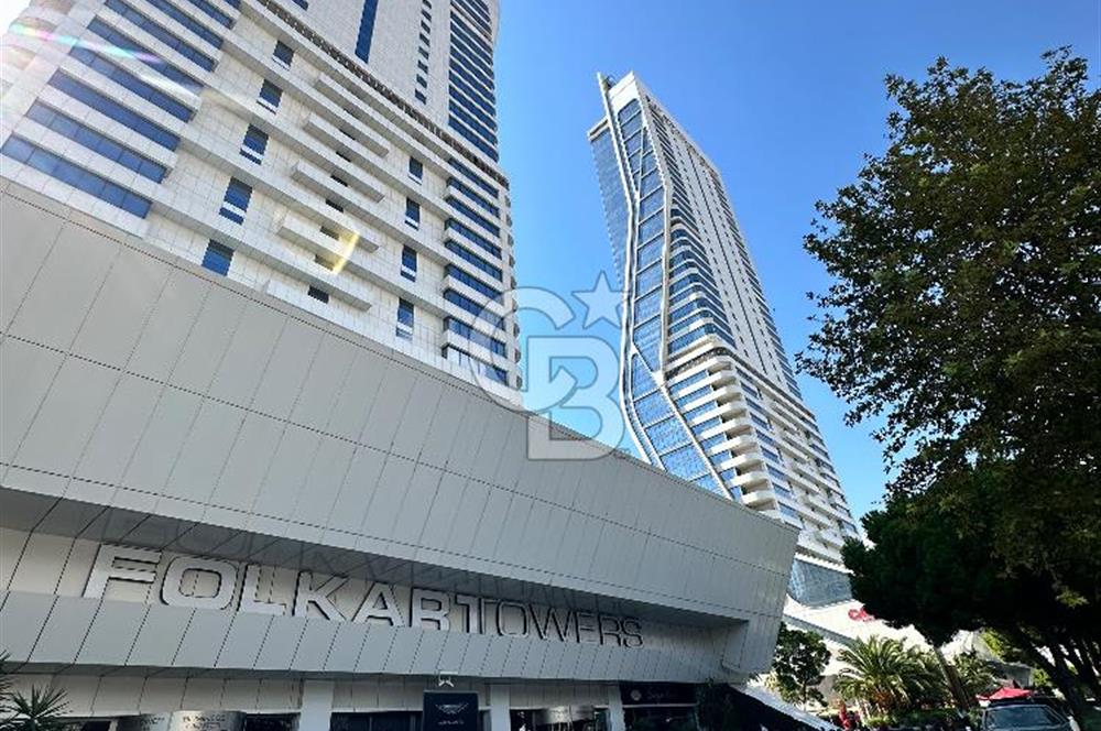 FOLKART TOWERS DENİZ MANZARALI, EŞYALI, BALKONLU KİRALIK 1+1 DAİRE