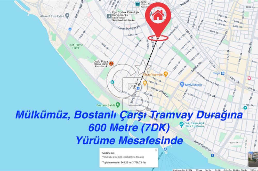 Karşıyaka Bostanlı Avantajlı Konumda İşyeri / Ofis