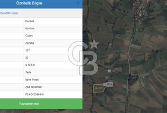 CB TAN KOCAELİ KANDIRA ÖZBEY KÖYÜ YOLA İKİ PARSEL 6173 M2 TARLA