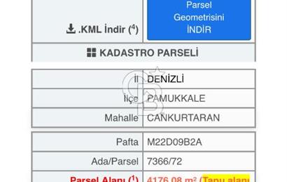 Denizli Cankurtaran Mah. 13446 m2 Satılık Tarla