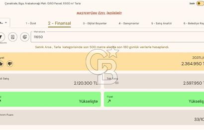 ÇANAKKALE BİGA 11650 M2 SATILIK ARAZİ