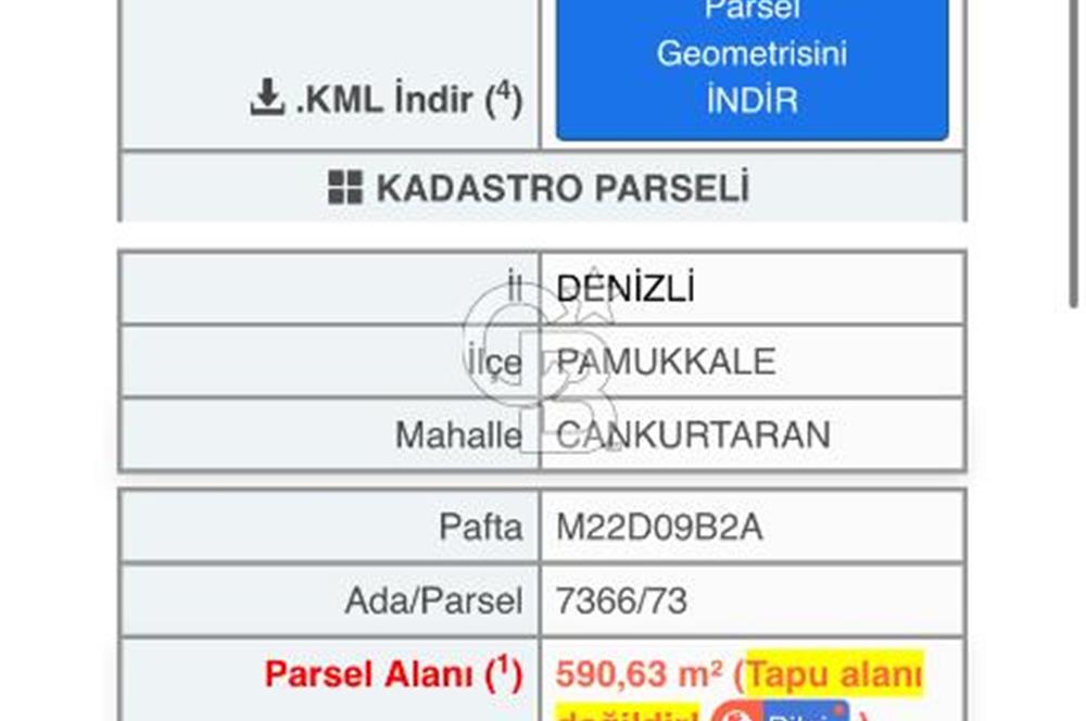 Denizli Cankurtaran Mah. 13446 m2 Satılık Tarla