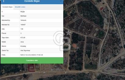 Muğla Yerkesik 2695 m2 Resmi Villa İmarlı Arsalar