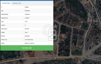 Muğla Yerkesik 2695 m2 Resmi Villa İmarlı Arsalar