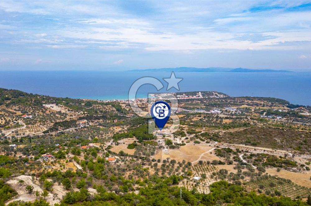 Karaburun Mordoğan'da Panaromik Deniz Manzaralı Taş Villa