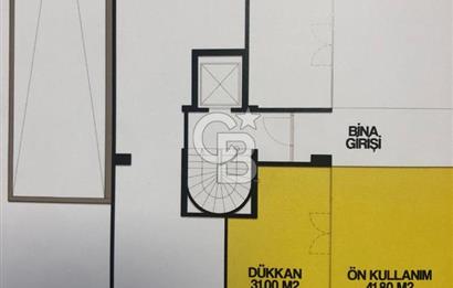 BAĞDAT CADDESİNE 50 MT MESAFEDE ÖN KULLANIMLI (31+42) 73 M2 DÜKKAN