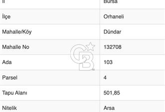 BURSA ORHANELİ ( VİLLA İMARLI ) ARSA