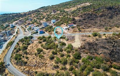 ÇANDARLI EYKODA 400 M2 VİLLA İMARLI DENİZ MANZARALI ARSA