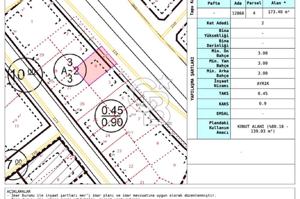 BALIKESİR ALTIEYLÜL GAZİOSMANPAŞA MAH. 326,58 m² SATILIK ARSA