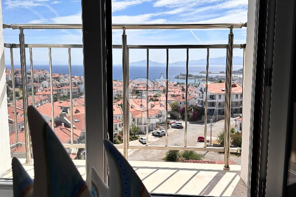 Datça Merkezde Eşşiz Deniz Manzaralı, Eşyalı 2+1 Kiralık Daire