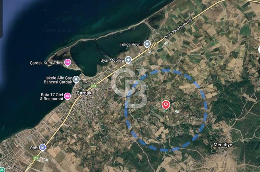 Çanakkale Lapseki deniz manzaralı 2 adet bitişik parsel