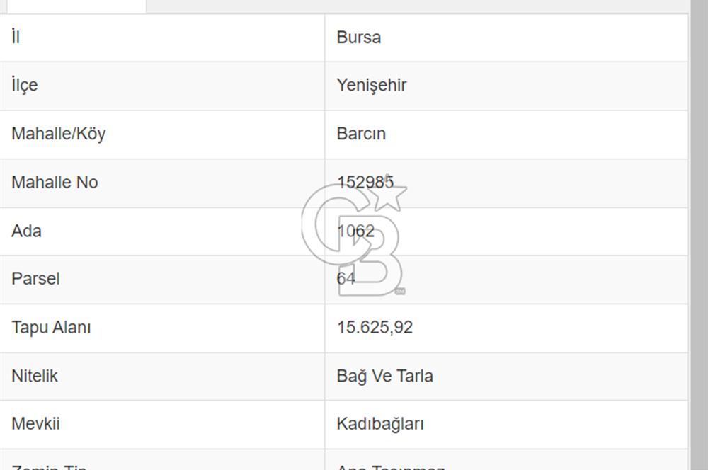 YENİŞEHİR BARCIN MH. YATIRIMLIK YADA HOBİ BAHÇELİK SATILIK HİSSE