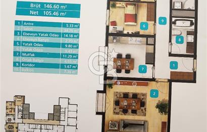 KARTAL SELECTİVE EVLERİ 3+1 ÇİFT CEPHE FERAH 3+1 SATILIK DAİRE