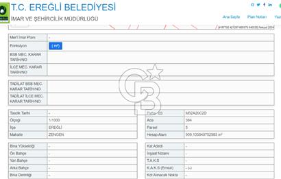 KONYA EREĞLİ ZENGEN TOPRAKLIK'TA SATILIK ARSA 