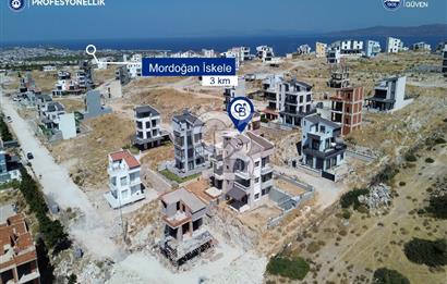 İzmir Karaburun Mordoğan Kamukent'te Eşsiz Manzaralı 4+1 Villa