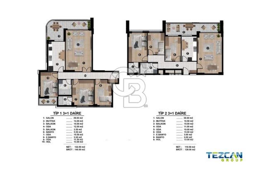 EVKA 3'de Yepyeni Bir Yaşam ,PROJEDEN SATILIK LÜKS 3+1 DAİRELER