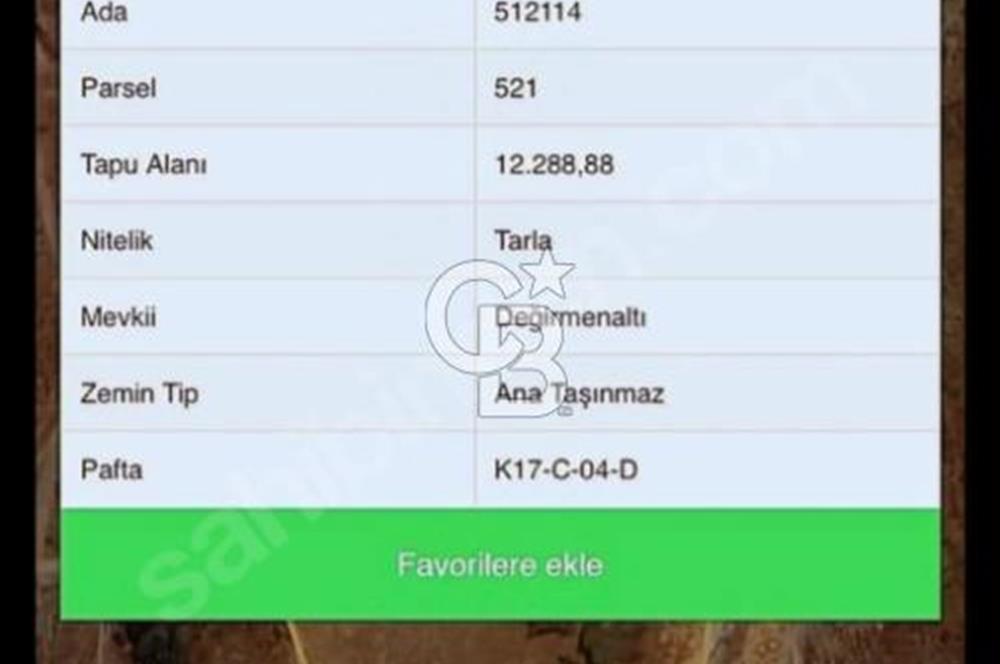 FOÇA KOZBEYLİ'DE 1024 M2 SATILIK TARLA