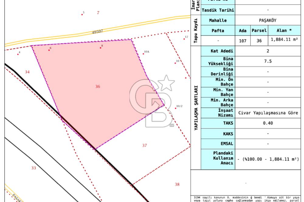 BALIKESİR ALTIEYLÜL PAŞAKÖY'DE EMSALSİZ 1892m² SATILIK ARSA