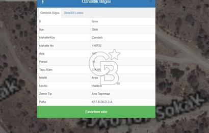 İZMİR ÇANDARLI'DA 336 m2 15/30 VİLLA İMARLI SATILIK ARSA