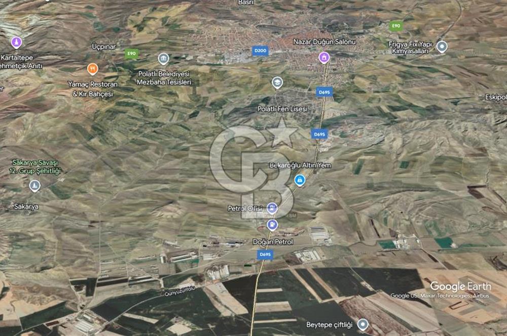 Ankara Polatlı Sakarya Mahallesinde Satılık Yol cepheli 11613 m2