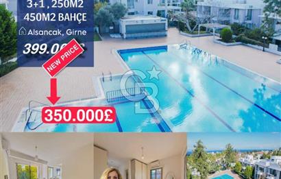 Fiyat Düştü Kıbrıs Girne Alsancak ın Ödüllü Sitesi Milos Park da Tam Müstakil Satılık 3+1 Çok Özel Villa