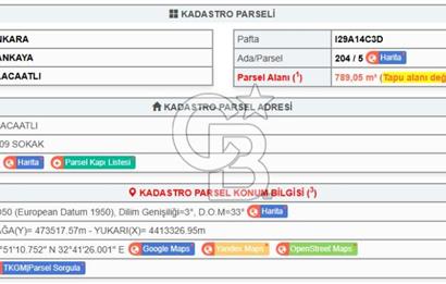 ÇAYYOLU ALACAATLI DA 789 m² SATILIK KÖŞE VİLLA PARSELİ