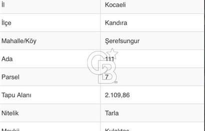 KANDIRA'DA SATILIK 2100 M² ARAZİ