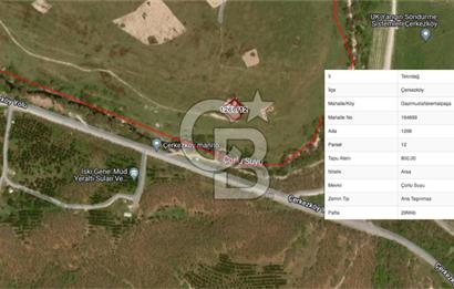 ÇERKEZKÖY YOLU ÜZERİNDE VİLLA İMARLI 800 M2 SATILIK ARSA
