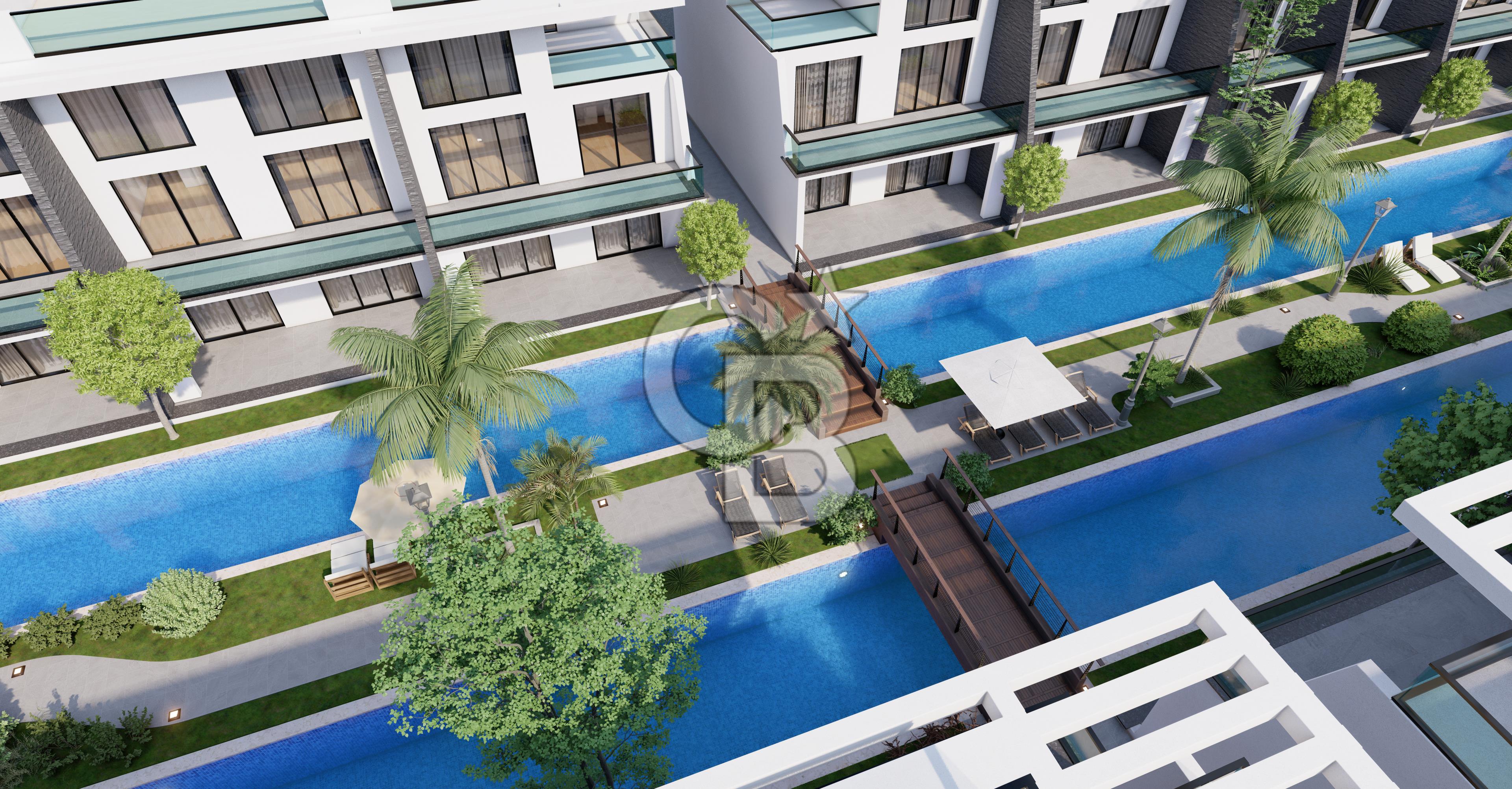 Kıbrıs İskele Long Beach Bölgesinde Site İçerisinde Satılık 3+1 Dublex Daire