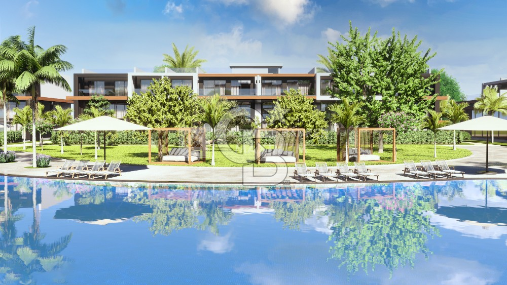 Kıbrıs İskele Long Beach Bölgesinde Site İçerisinde Satılık 1+1Bahçe katı ve Teras Daire