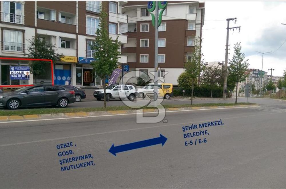 ÇAYIROVA AKSE'de ANA CADDE ÜZERİ 240m2 KİRALIK DÜKKAN