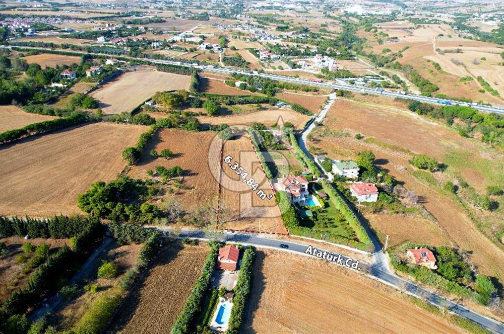 SİLİVRİ ORTAKÖY 6354m2 ANA YOLA CEPHELİ SATILIK VİLLA İMARLI