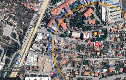 CB DİNAMİKTEN MERAM TIP FAKÜLTESİ DİŞ HASTANESİ KARŞISINDA  İŞLETMELİ OTOPARK OLARAK KULLANILAN 1354M2 MUHTEŞEM ARSA 
