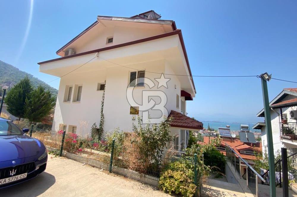 Fethiye deniz ve doğa manzaralı bahçe dubleksi