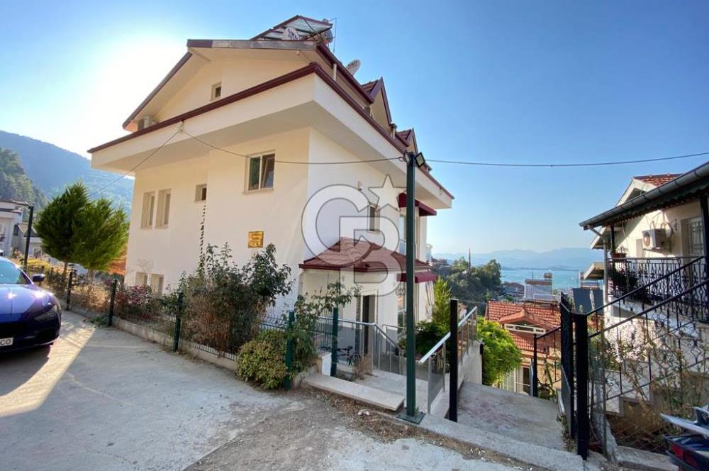 Fethiye deniz ve doğa manzaralı 2+2 satılık çatı dubleksi