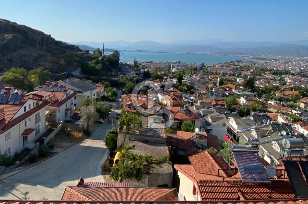 Fethiye deniz ve doğa manzaralı 2+2 satılık çatı dubleksi