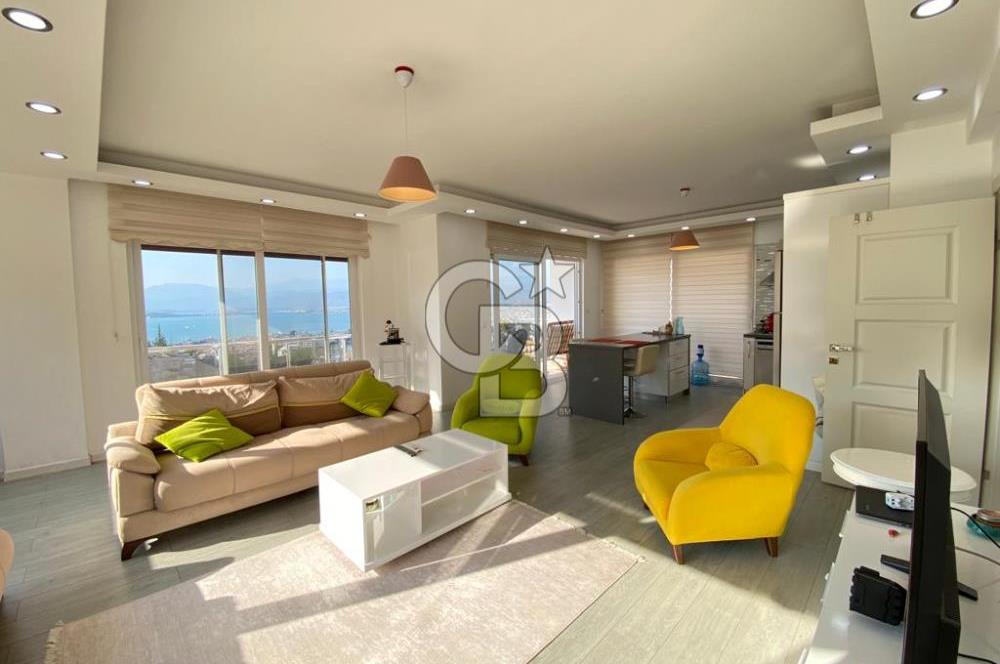 Fethiye deniz ve doğa manzaralı 2+2 satılık çatı dubleksi
