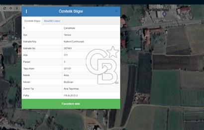Çanakkale Yenice Kalkım Satılık 301 M2 İmarlı Arsa