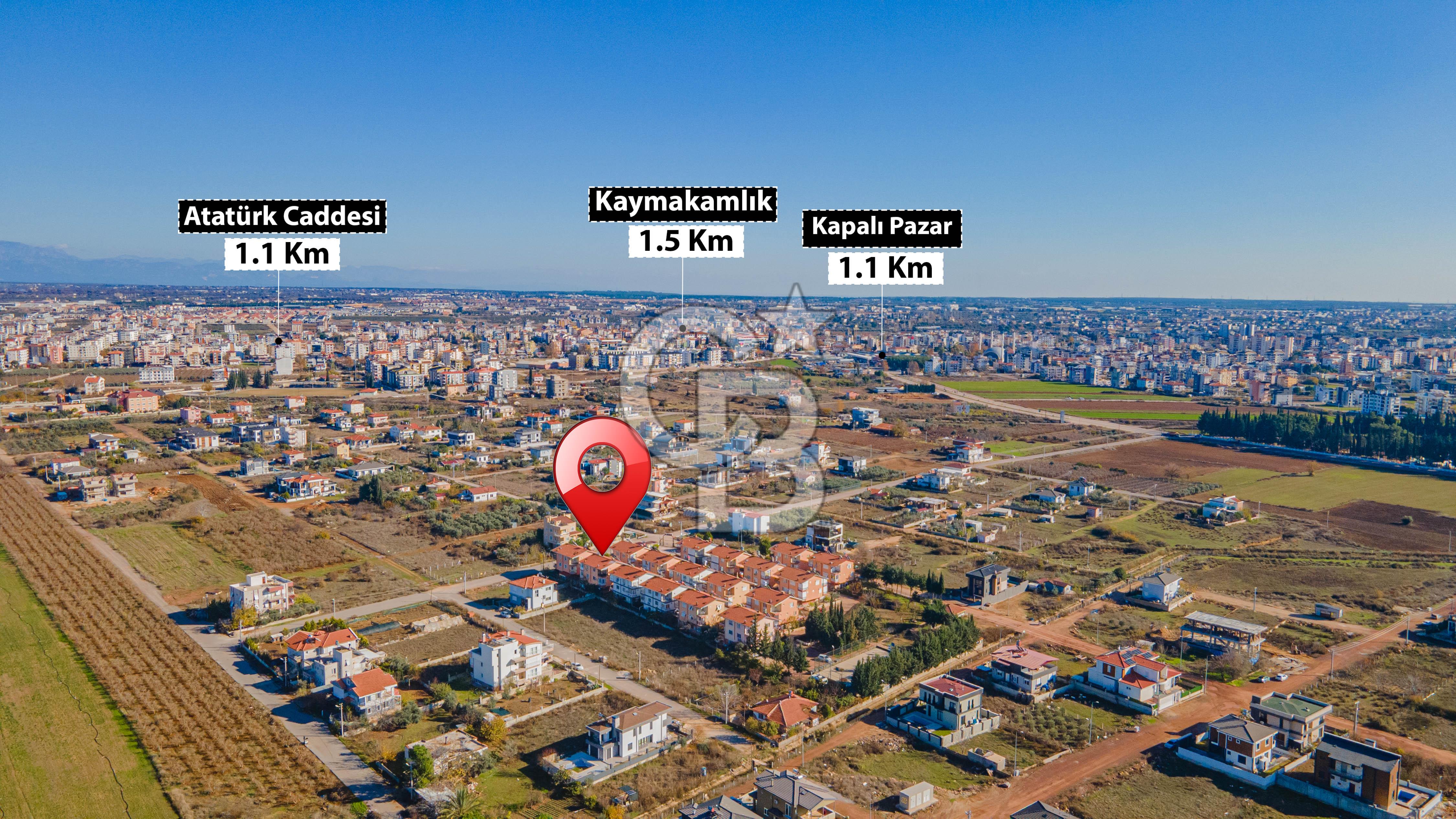 DÖŞEMEALTI MERKEZİ LOKASYONDA BAHÇELİ TRİPLEKS 4+1