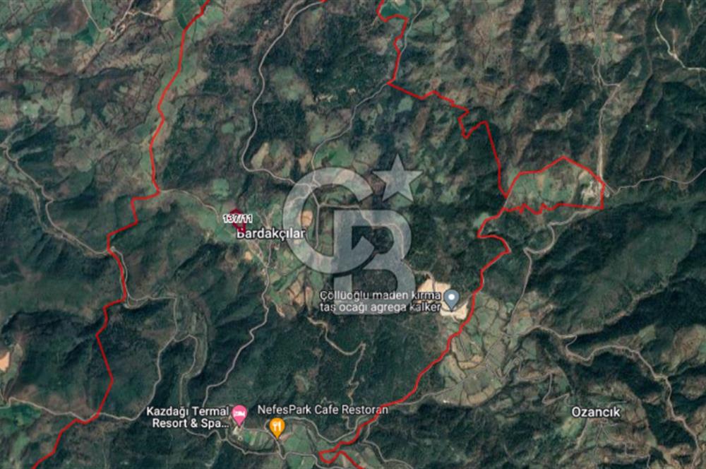 Çanakkale Çan Bardakçılar Satılık 16.500 m2 Arazi