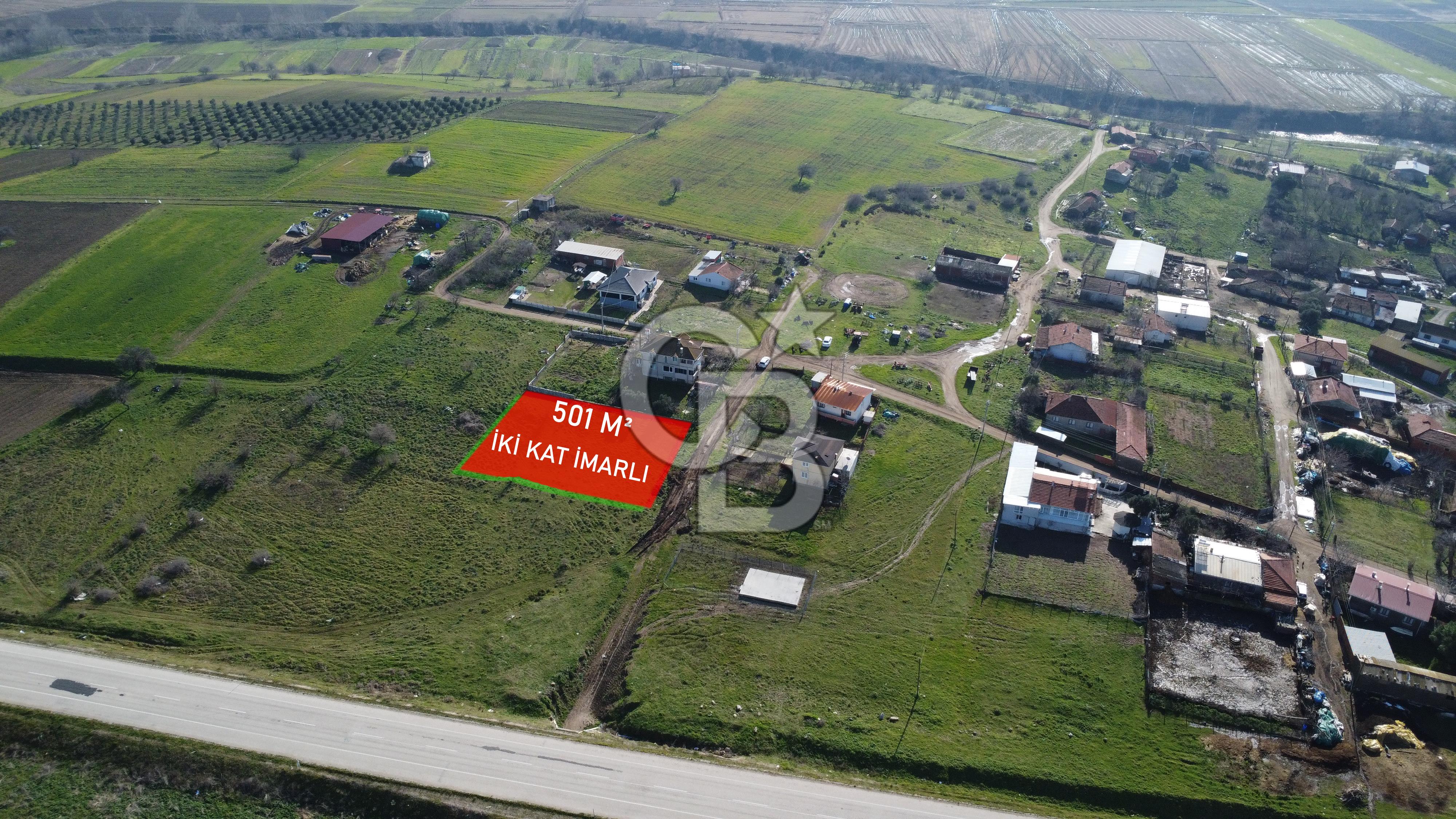 Biga Adliye Köyde 2,5 Kat İmarlı 501 m² Satılık Arsa