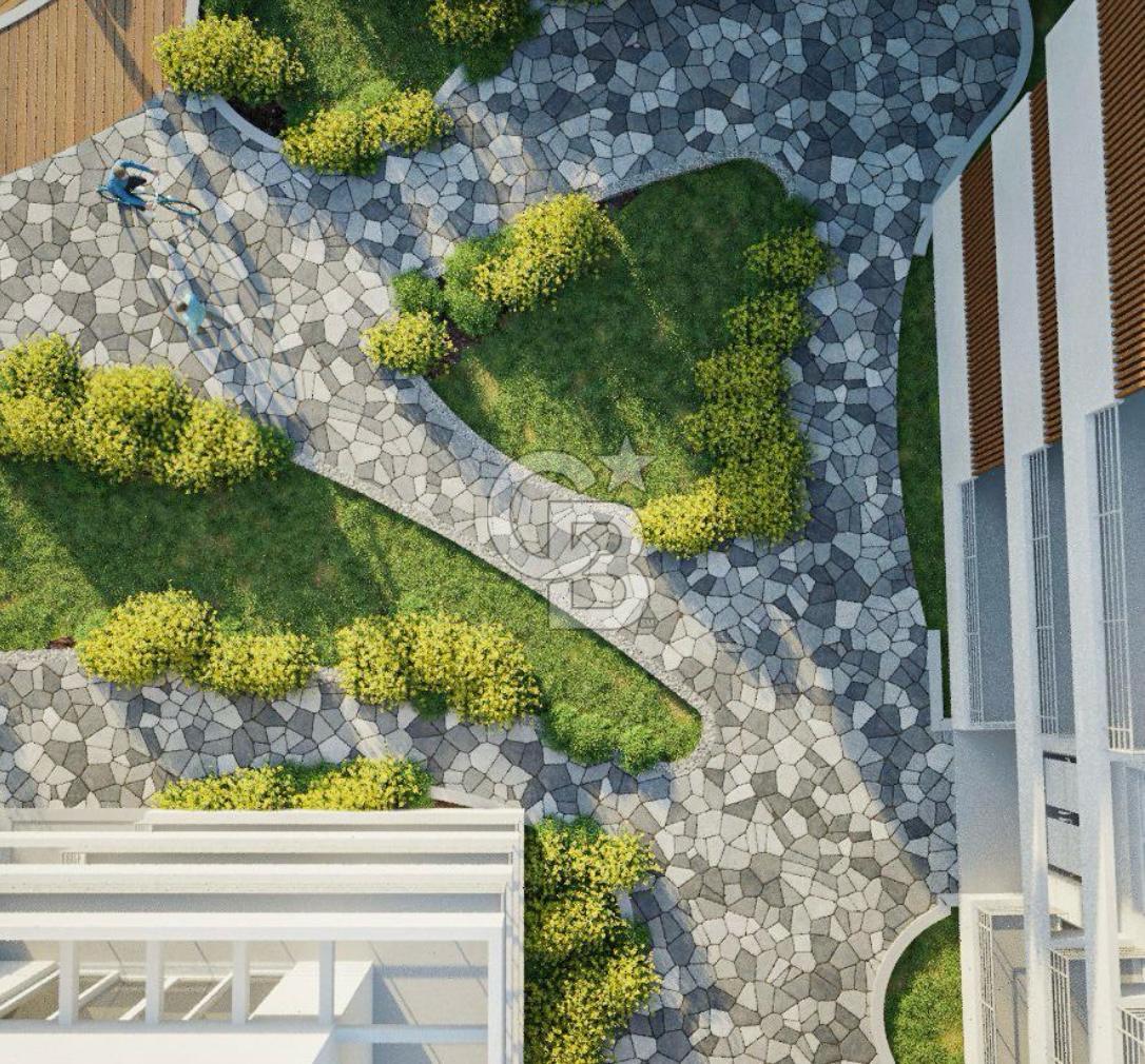 Kıbrıs Girne Lapta Bölgesinde Türk Tapulu Havuzlu Site İçerisinde Satılık Bahçeli 1+1 Daire