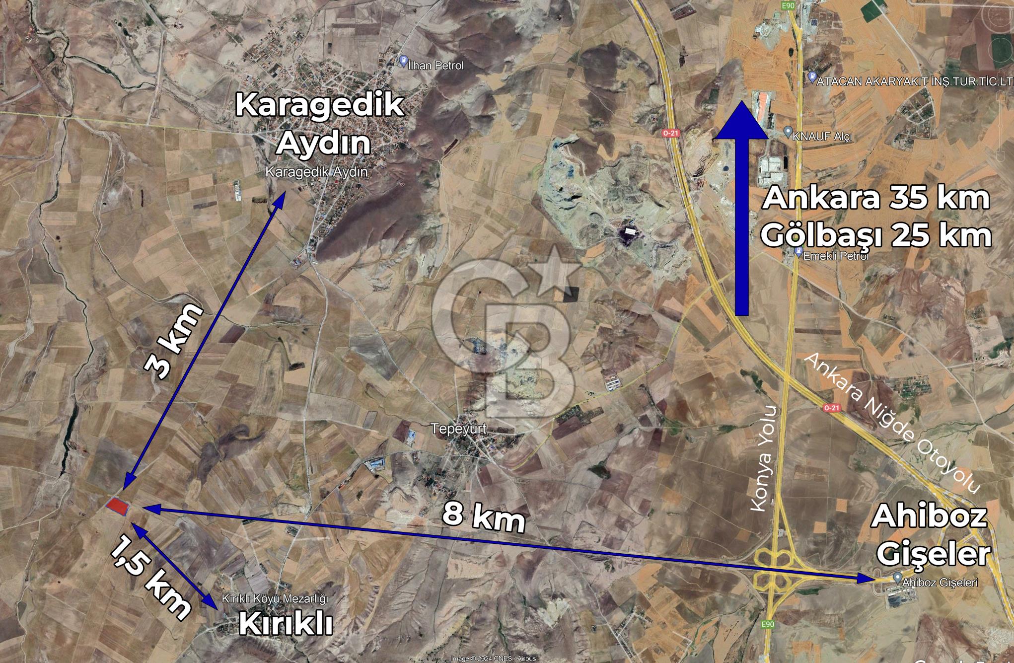 KARAGEDİK'TE OTOBAN ÇIKIŞINA YAKIN TEK TAPU SATILIK TARLA